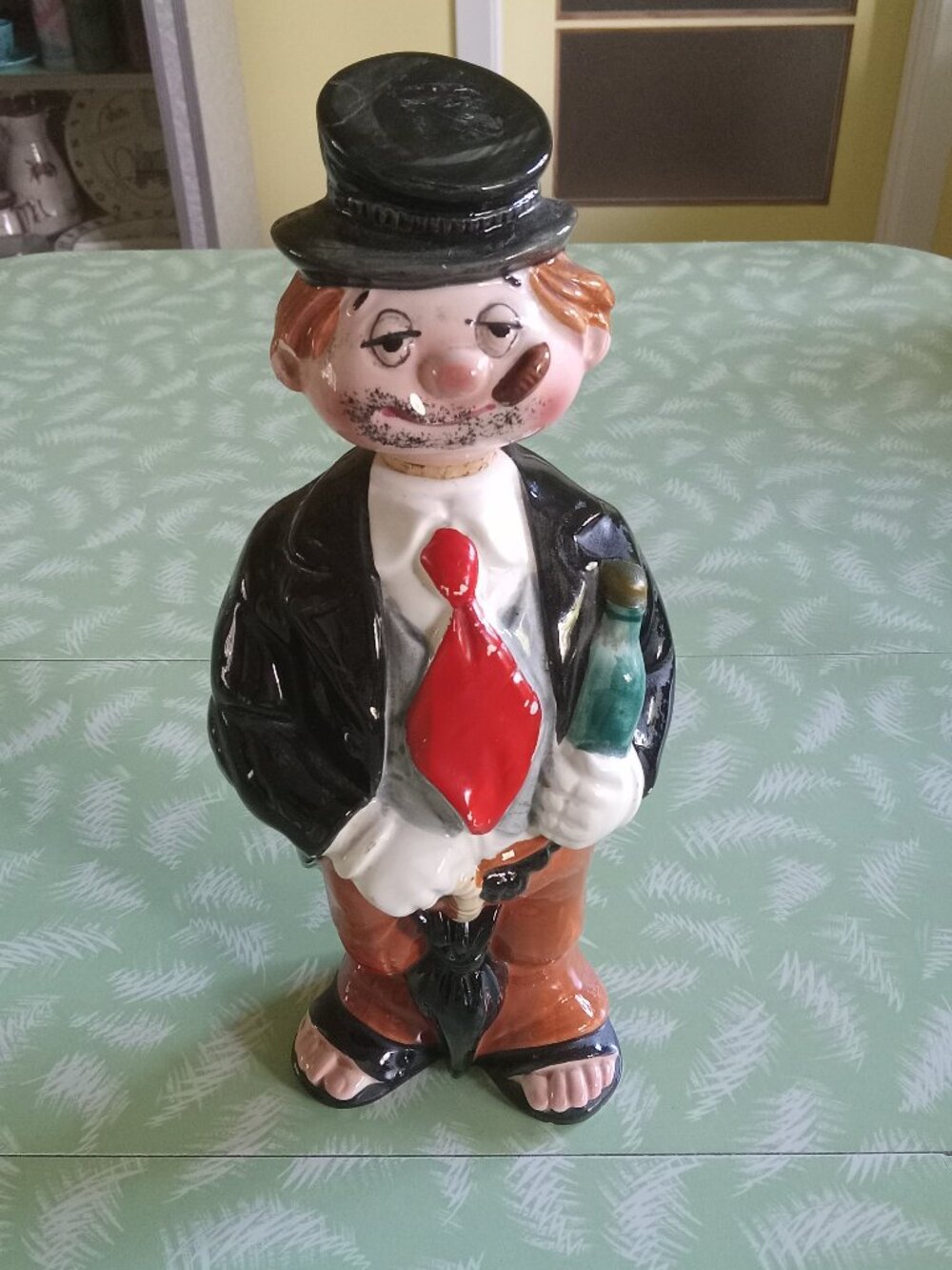 Vintage original humor drunk man bottle barware alcool
